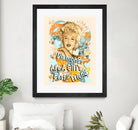 Diamonds Are A Girl's Best Friend by Gitta Gläser on GIANT ART - yellow typography