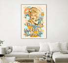 Diamonds Are A Girl's Best Friend by Gitta Gläser on GIANT ART - yellow typography