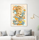 Diamonds Are A Girl's Best Friend by Gitta Gläser on GIANT ART - yellow typography