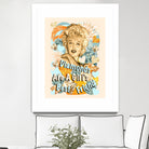 Diamonds Are A Girl's Best Friend by Gitta Gläser on GIANT ART - yellow typography