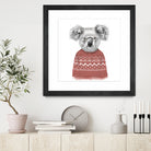 Winter koala (red) by Solti Balázs on GIANT ART - white digital drawing