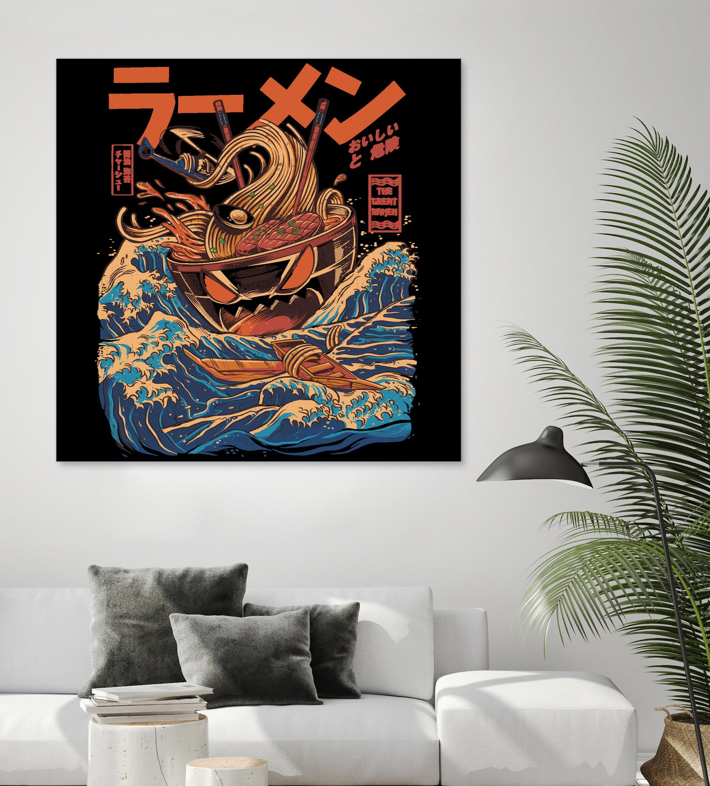 Great Ramen off Kanagawa by Ilustrata design on GIANT ART - white digital drawing