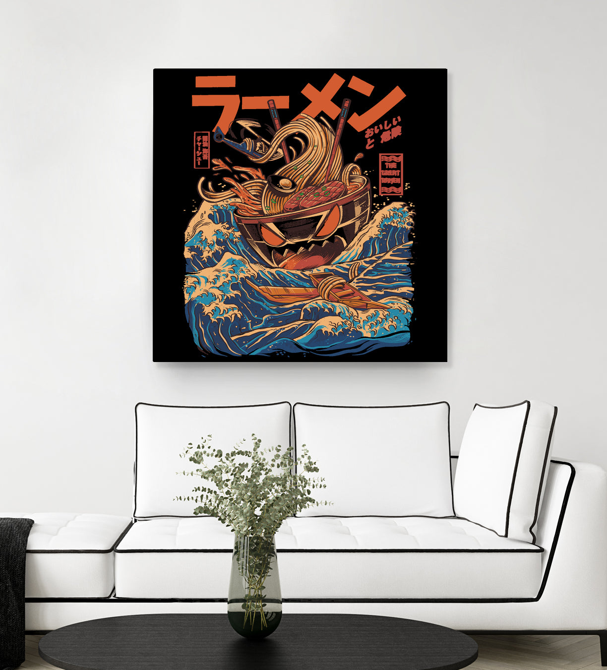 Great Ramen off Kanagawa by Ilustrata design on GIANT ART - white digital drawing