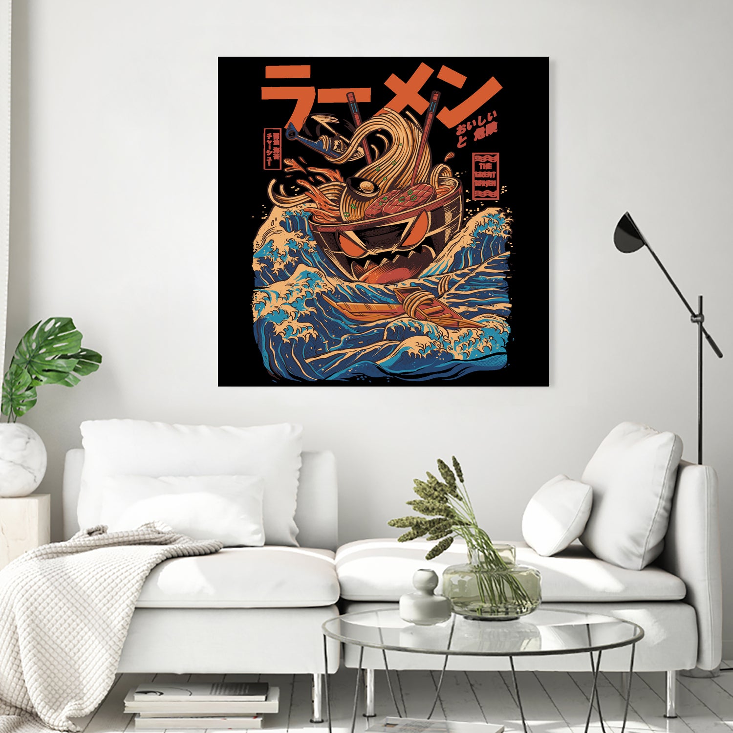 Great Ramen off Kanagawa by Ilustrata design on GIANT ART - white digital drawing