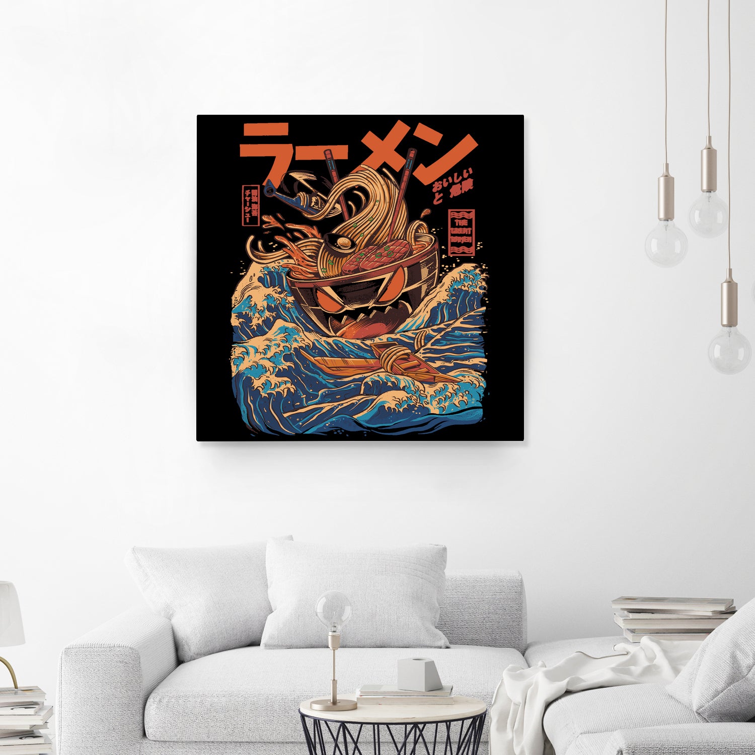 Great Ramen off Kanagawa by Ilustrata design on GIANT ART - white digital drawing