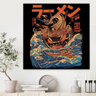 Great Ramen off Kanagawa by Ilustrata design on GIANT ART - white digital drawing