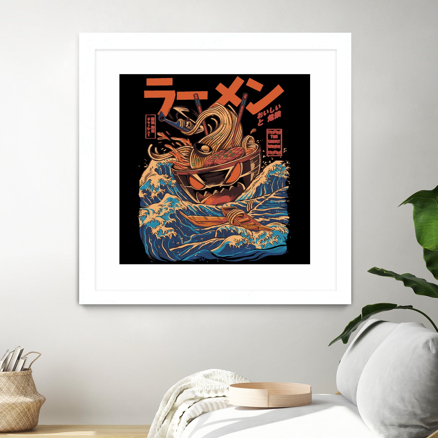 Great Ramen off Kanagawa by Ilustrata design on GIANT ART - white digital drawing