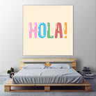 Hola! by Francisco Moreno on GIANT ART - yellow typography