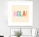 Hola! by Francisco Moreno on GIANT ART - yellow typography