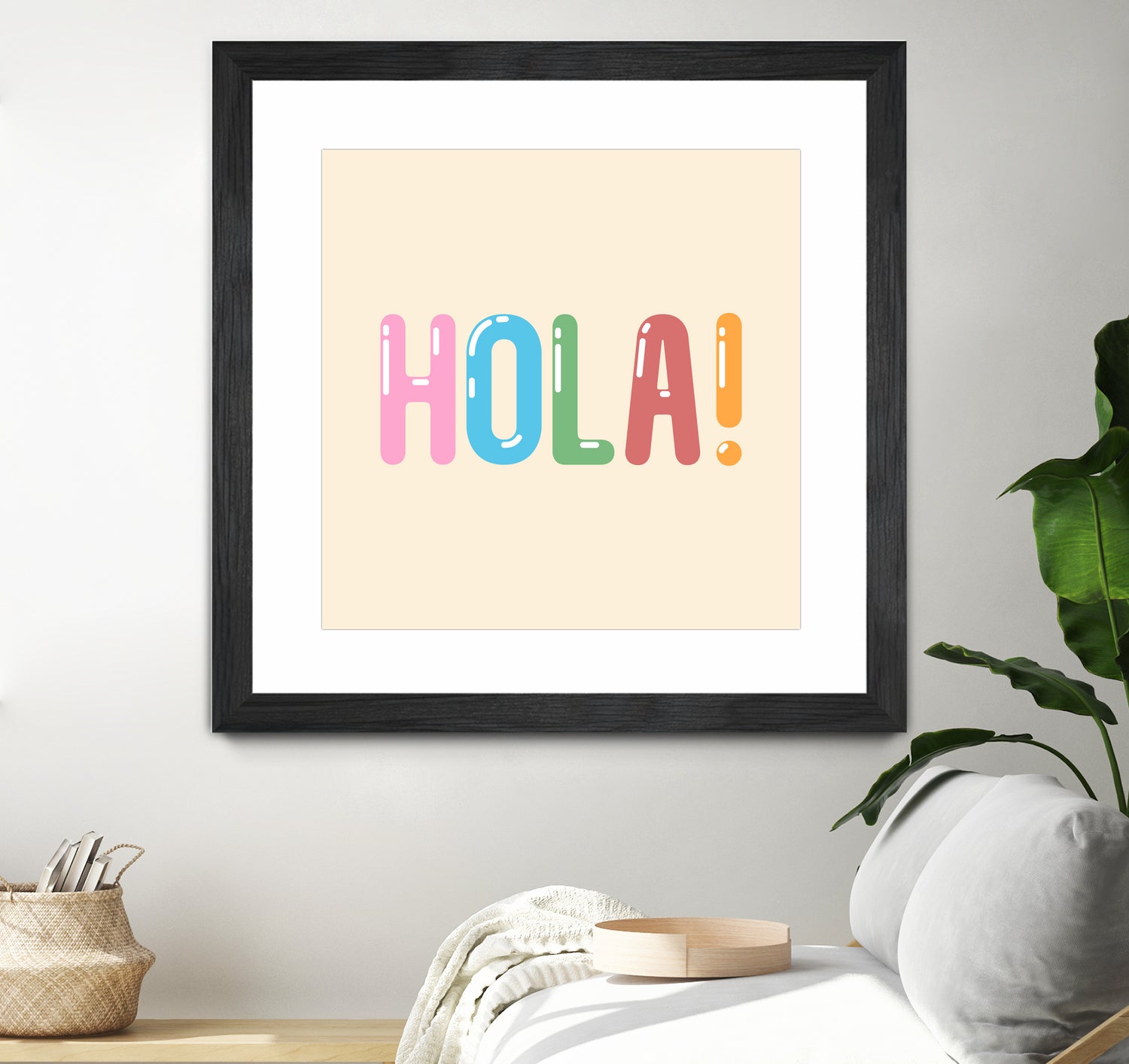 Hola! by Francisco Moreno on GIANT ART - yellow typography