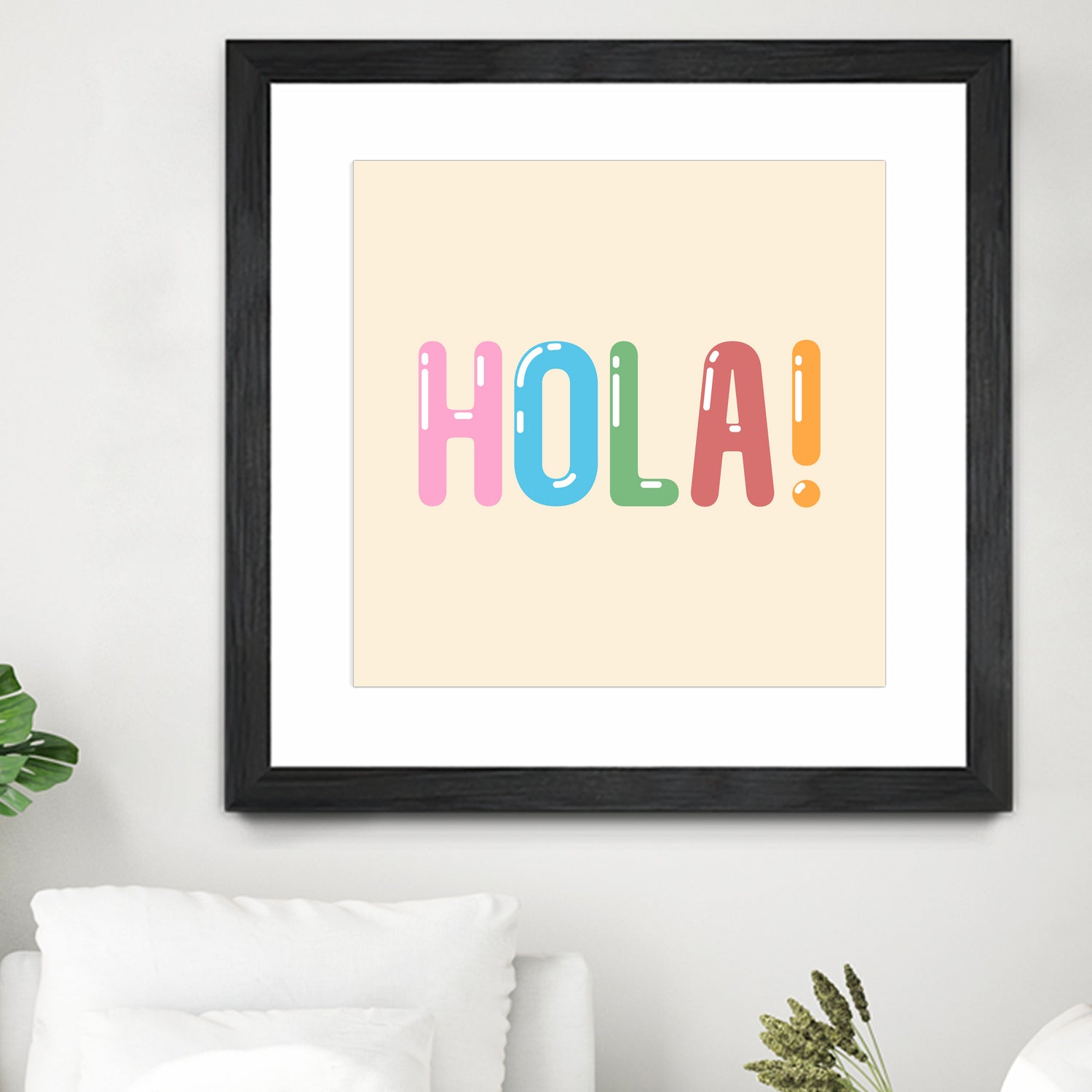 Hola! by Francisco Moreno on GIANT ART - yellow typography