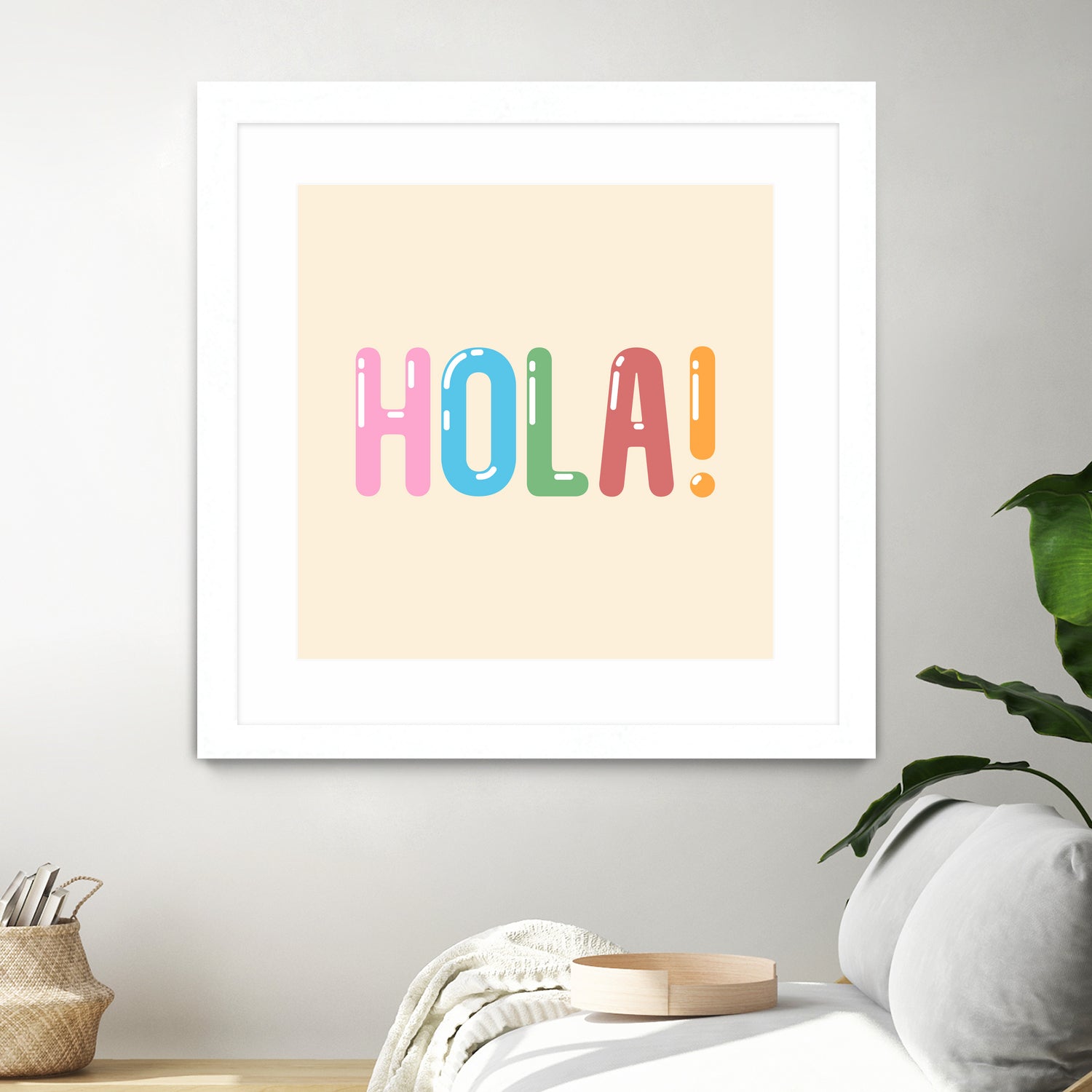 Hola! by Francisco Moreno on GIANT ART - yellow typography