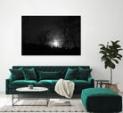 Moonrise through the clouds by William Cunning on GIANT ART - black processing/programming