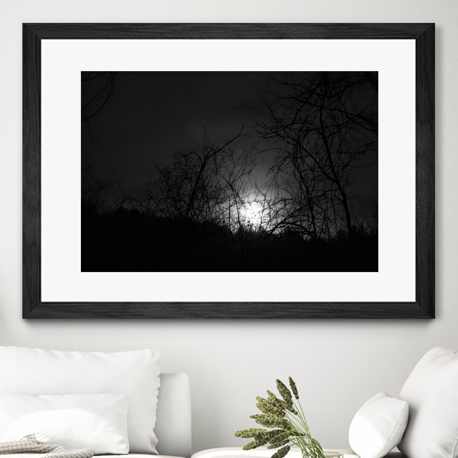 Moonrise through the clouds by William Cunning on GIANT ART - black processing/programming