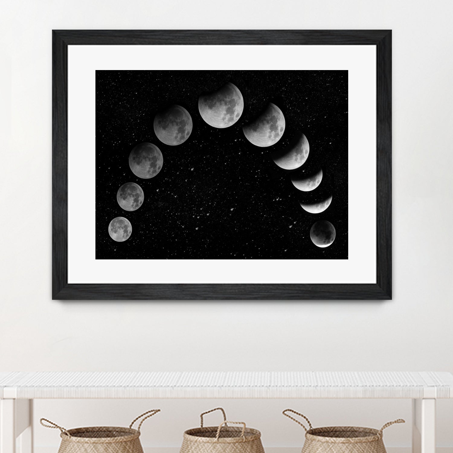 Moon eclipse / Moon phases by Ieva Šileikaitė on GIANT ART - black photo illustration