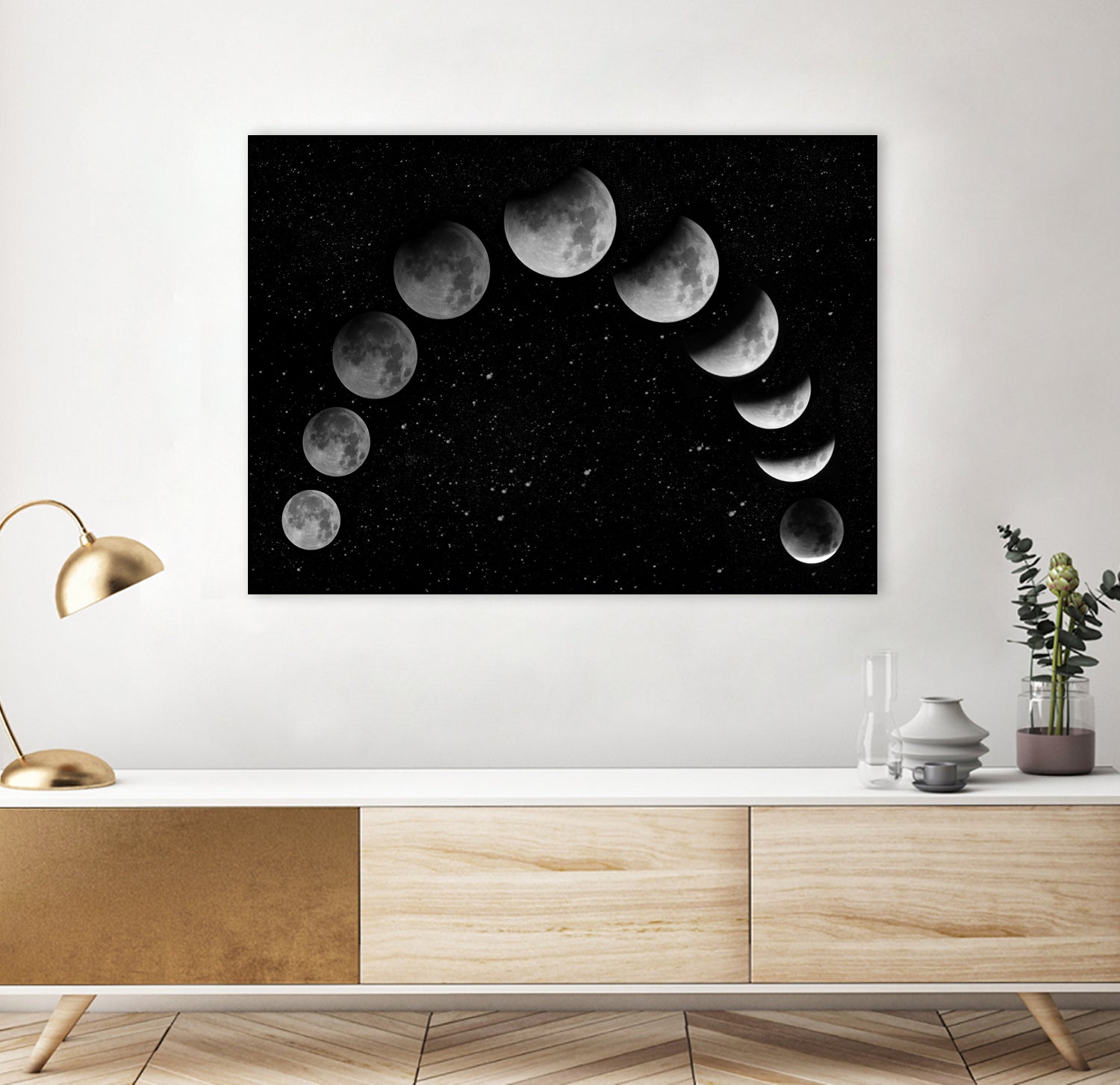 Moon eclipse / Moon phases by Ieva Šileikaitė on GIANT ART - black photo illustration