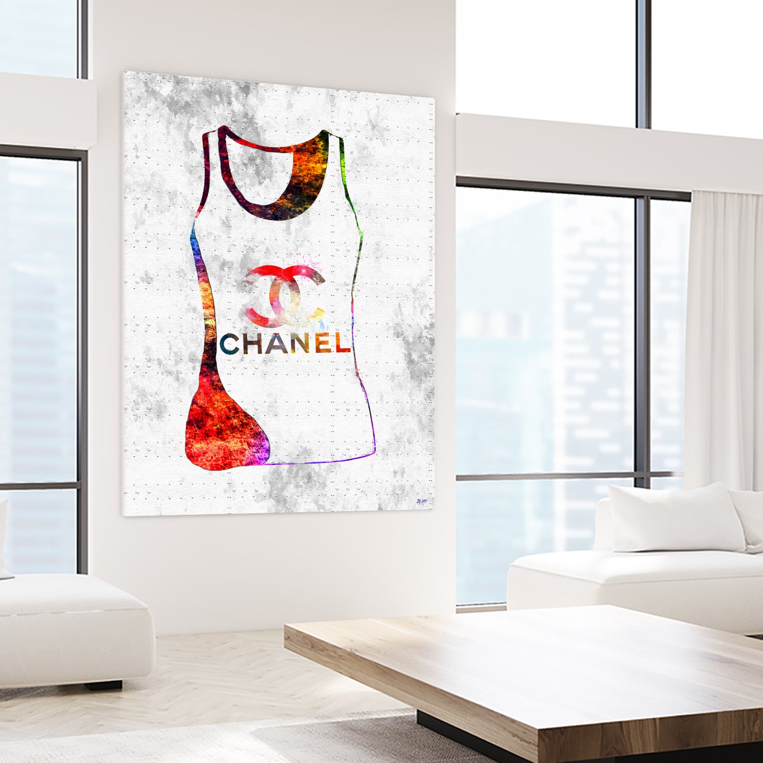 Chanel Shirt by Daniel Janda on GIANT ART - pink mixed media