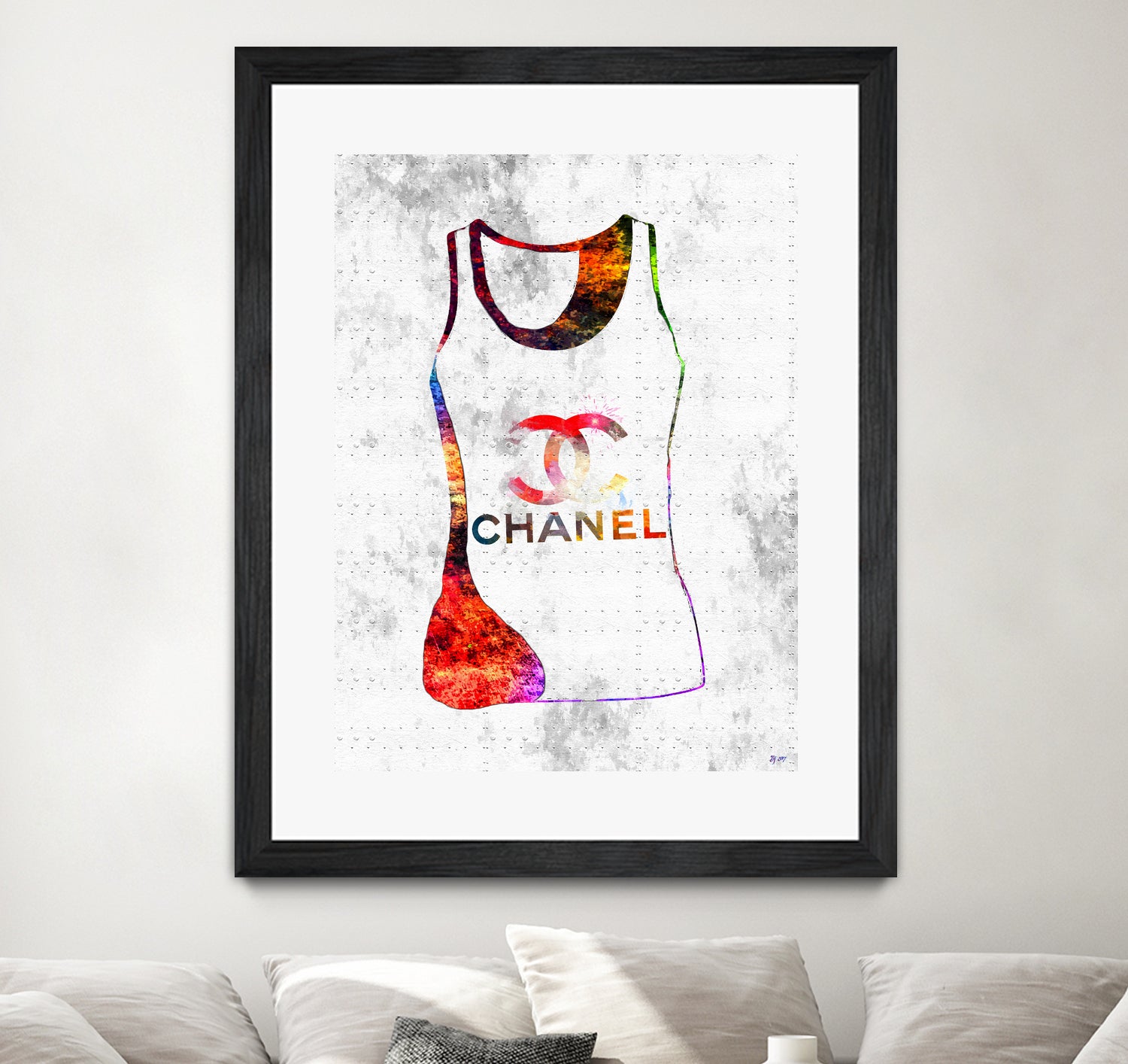 Chanel Shirt by Daniel Janda on GIANT ART - pink mixed media