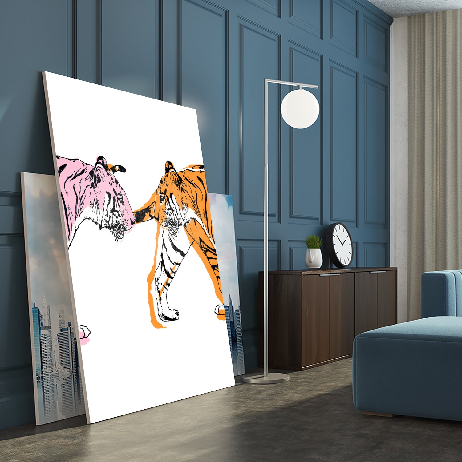 TIGER LOVE by VICTOR ABARCA on GIANT ART - pink digital painting