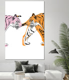 TIGER LOVE by VICTOR ABARCA on GIANT ART - pink digital painting