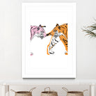 TIGER LOVE by VICTOR ABARCA on GIANT ART - pink digital painting