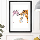 TIGER LOVE by VICTOR ABARCA on GIANT ART - pink digital painting