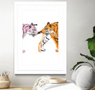 TIGER LOVE by VICTOR ABARCA on GIANT ART - pink digital painting