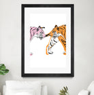 TIGER LOVE by VICTOR ABARCA on GIANT ART - pink digital painting