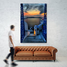 Santorini 15 by Haris Kavalla on GIANT ART - blue photo manipulation