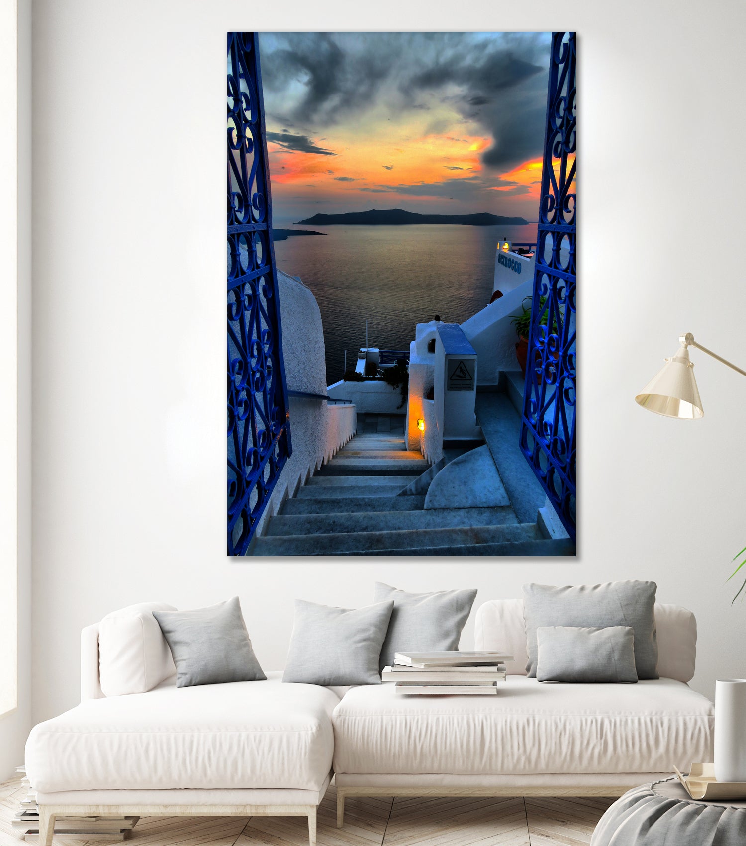 Santorini 15 by Haris Kavalla on GIANT ART - blue photo manipulation