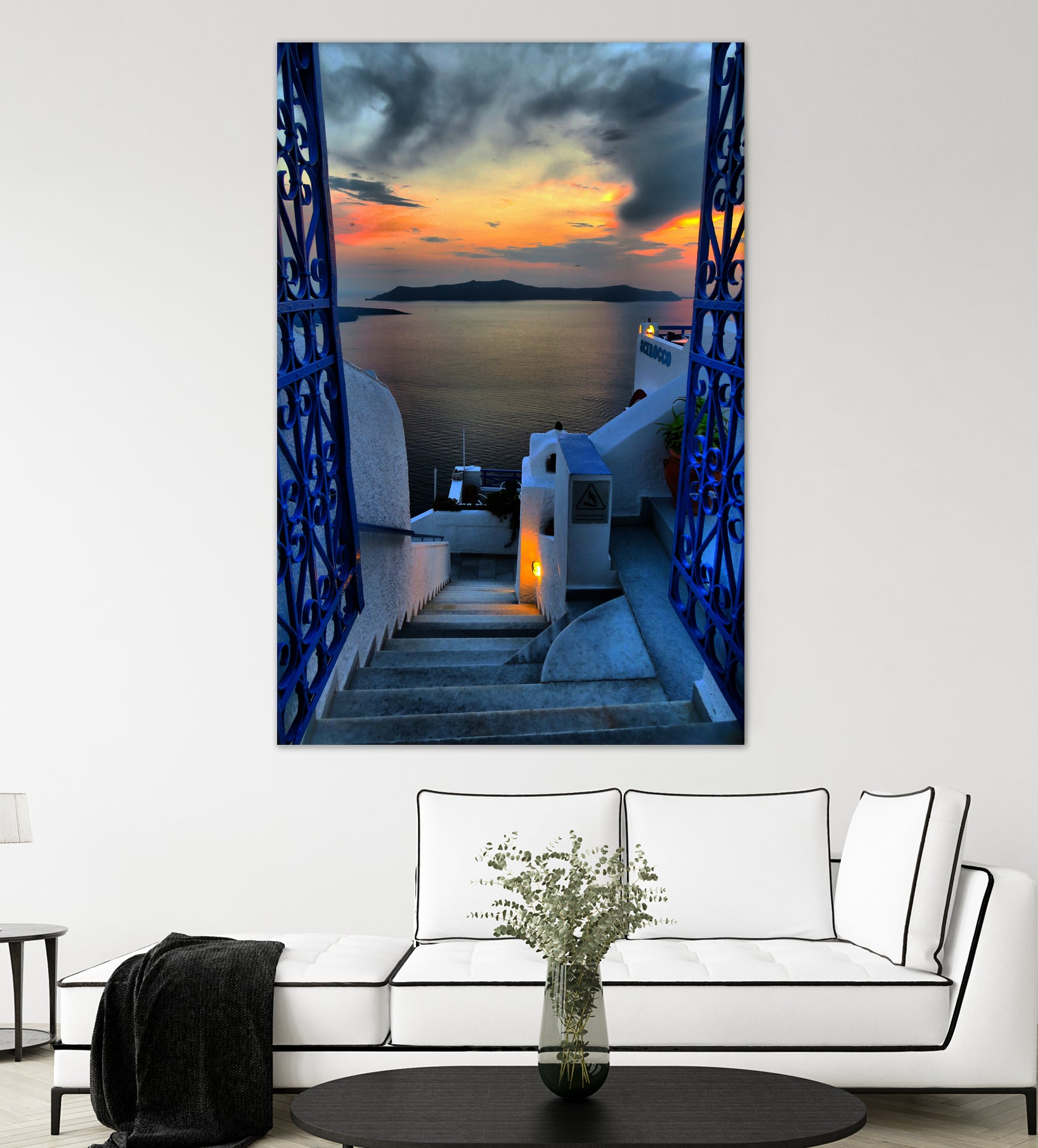 Santorini 15 by Haris Kavalla on GIANT ART - blue photo manipulation