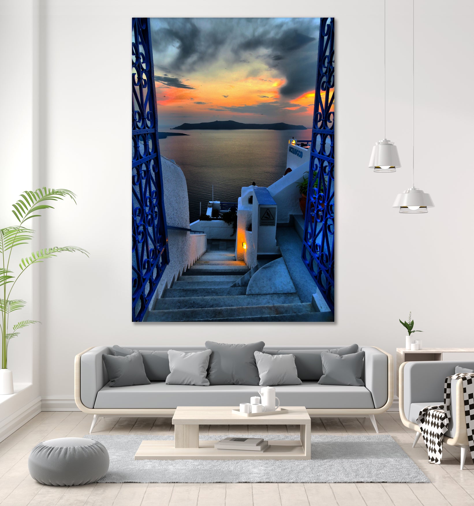 Santorini 15 by Haris Kavalla on GIANT ART - blue photo manipulation