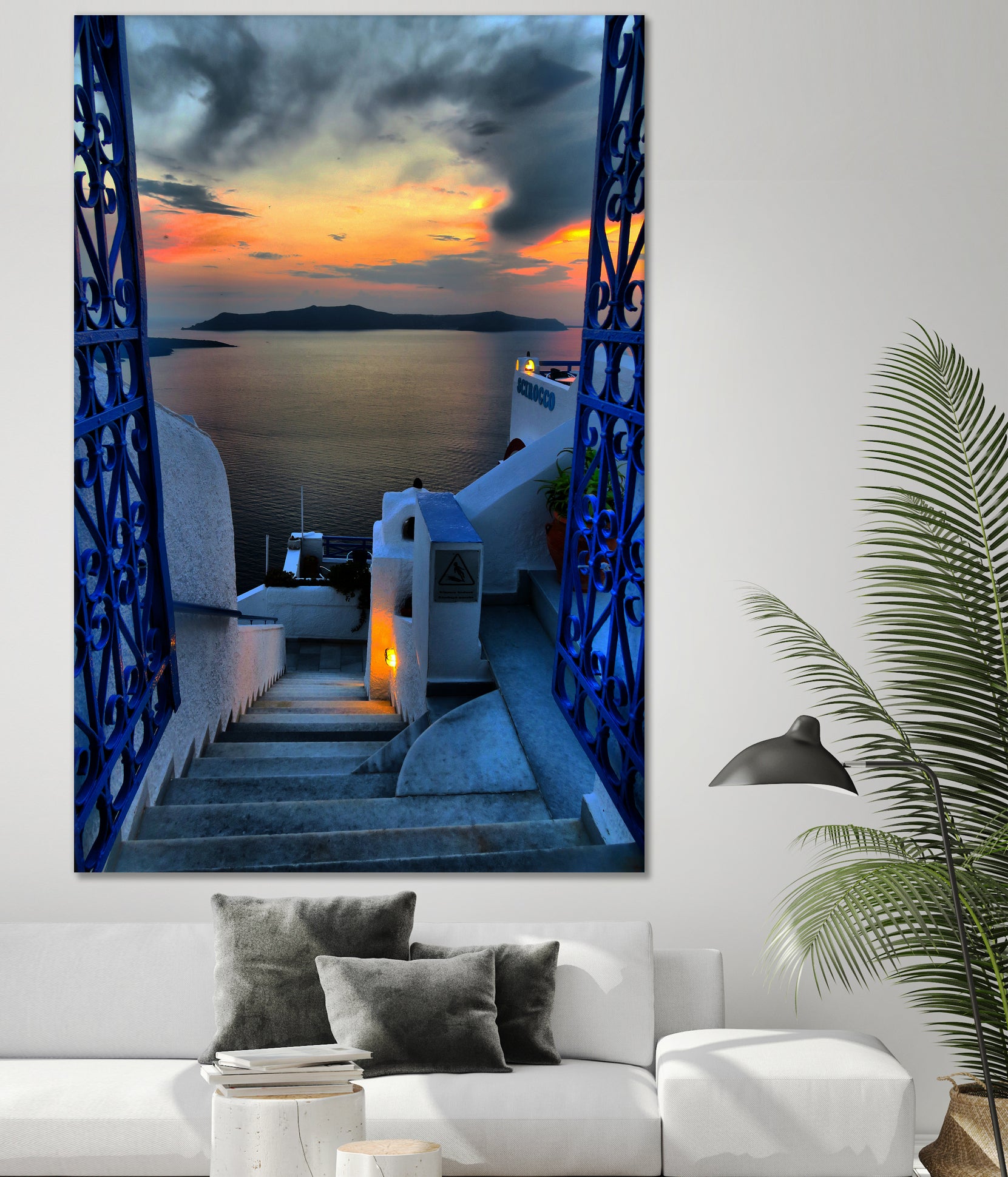 Santorini 15 by Haris Kavalla on GIANT ART - blue photo manipulation