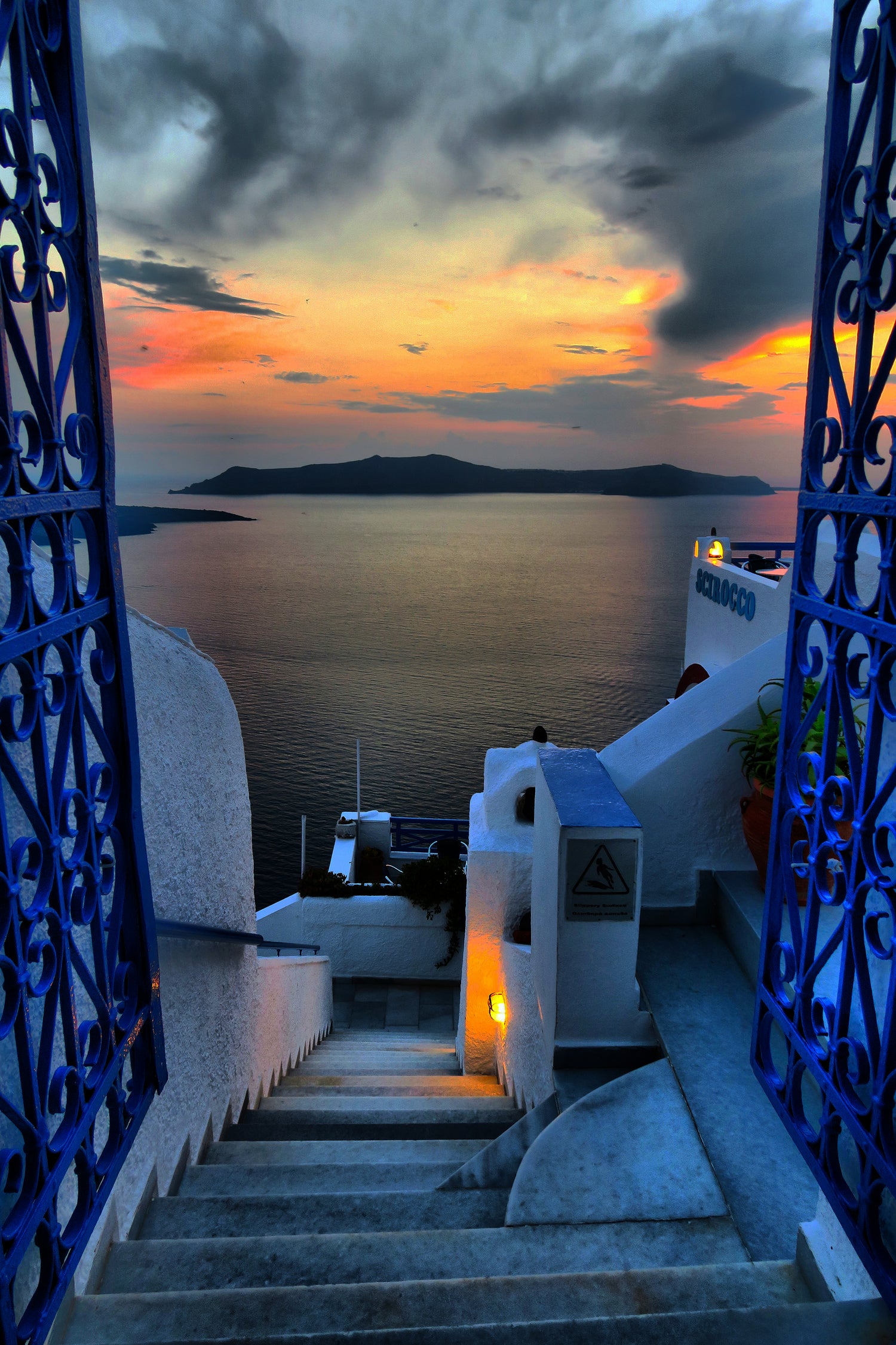 Santorini 15 by Haris Kavalla on GIANT ART - blue photo manipulation