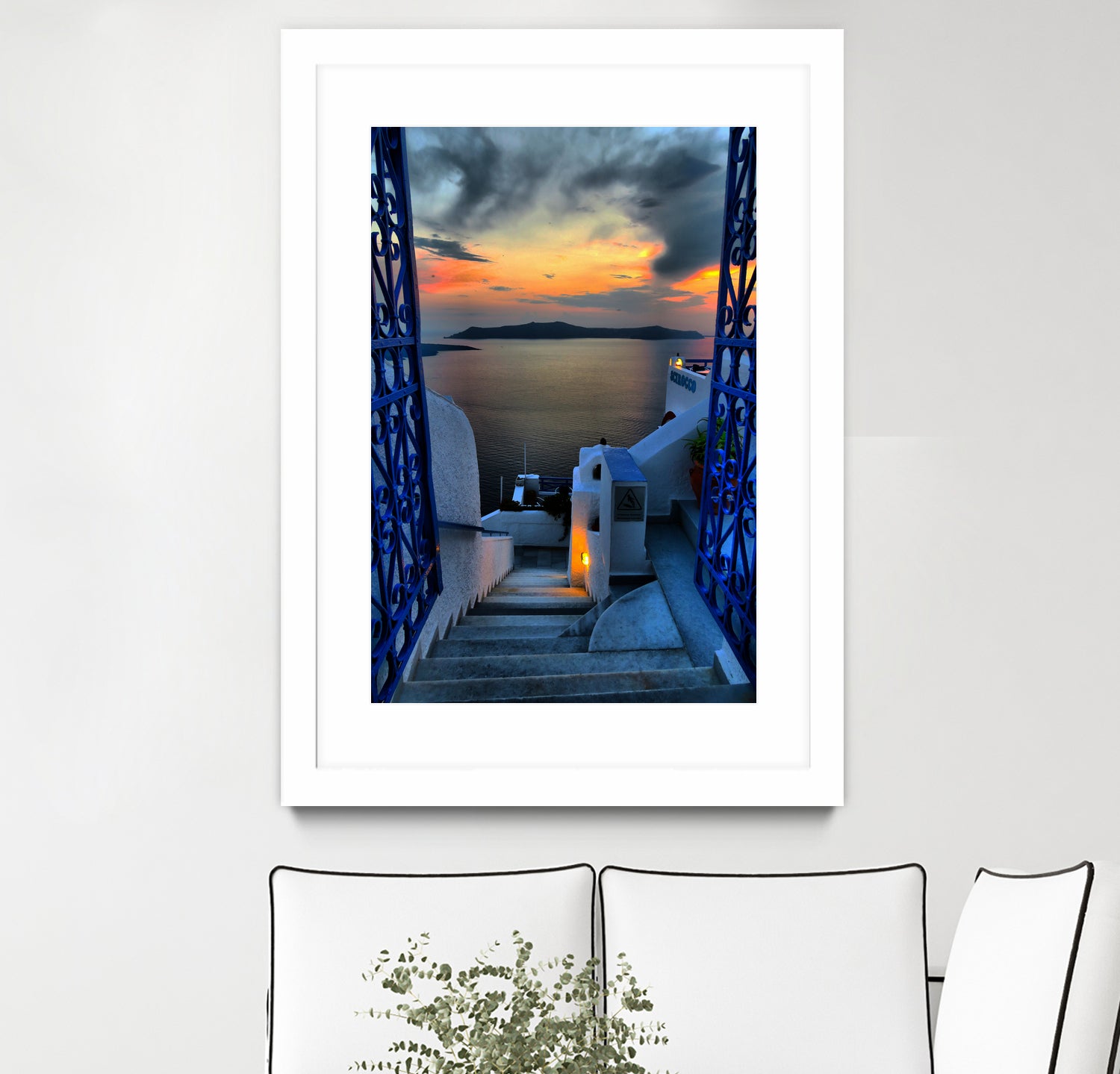 Santorini 15 by Haris Kavalla on GIANT ART - blue photo manipulation