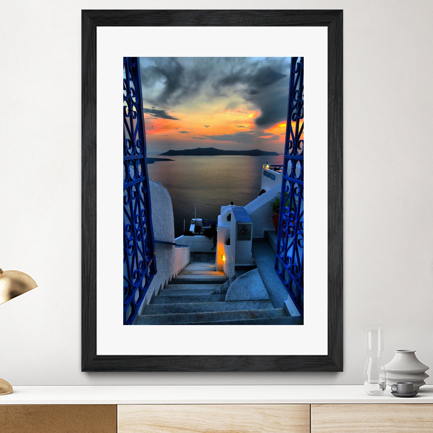 Santorini 15 by Haris Kavalla on GIANT ART - blue photo manipulation