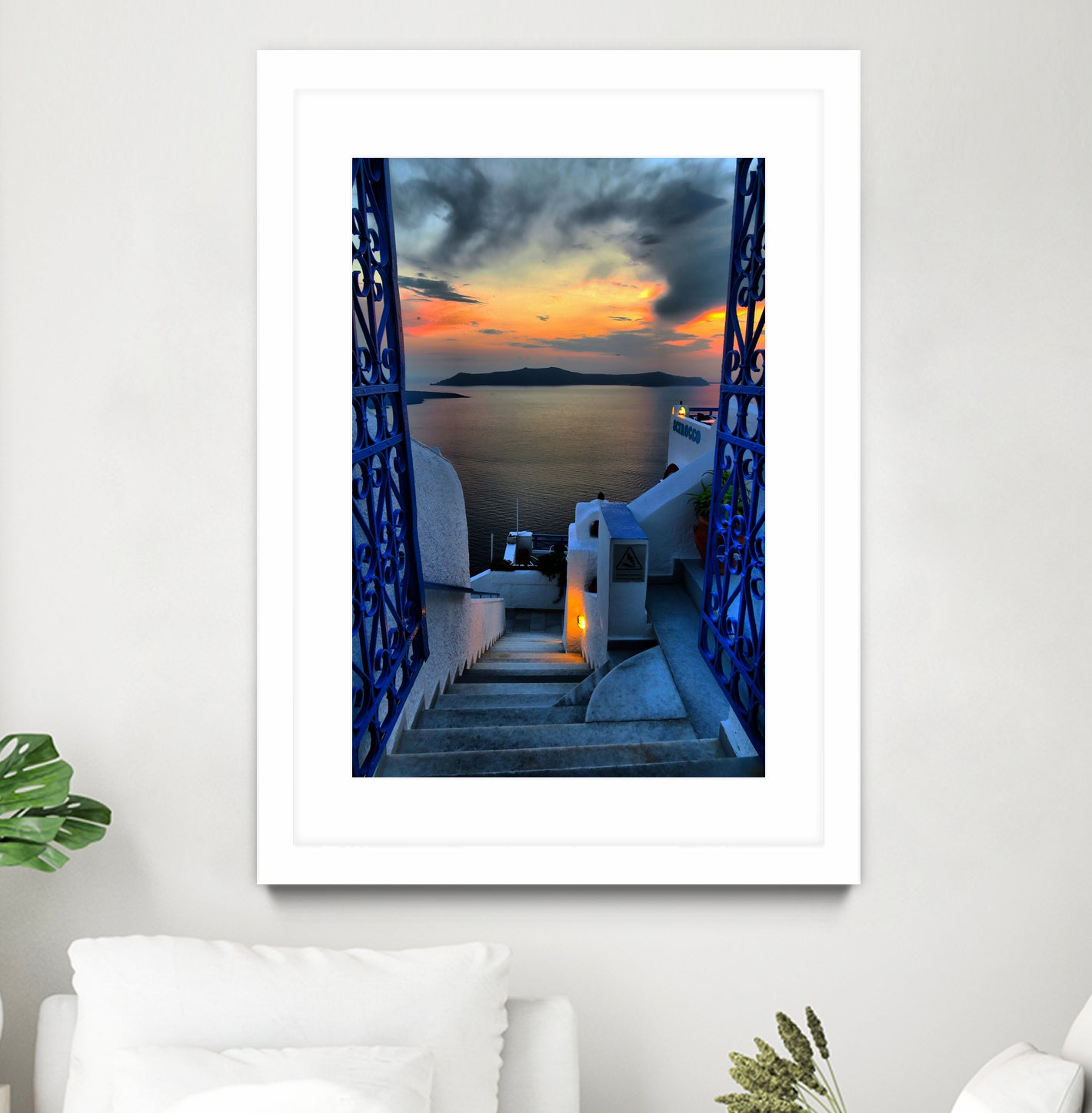 Santorini 15 by Haris Kavalla on GIANT ART - blue photo manipulation