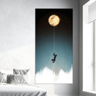 Climb to the moon by Cy Tone on GIANT ART - blue photo manipulation