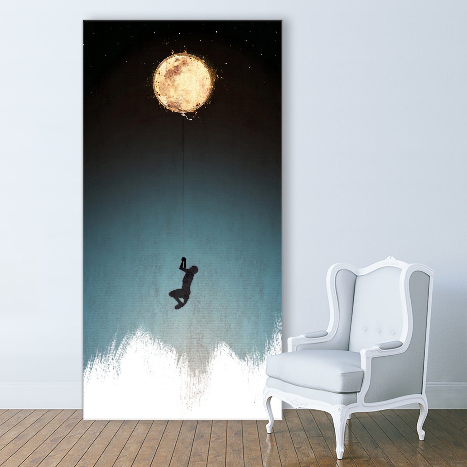 Climb to the moon by Cy Tone on GIANT ART - blue photo manipulation