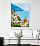 Amalfi coast (Positano) by Miemo Penttinen on GIANT ART - blue photo illustration