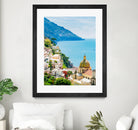 Amalfi coast (Positano) by Miemo Penttinen on GIANT ART - blue photo illustration