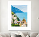 Amalfi coast (Positano) by Miemo Penttinen on GIANT ART - blue photo illustration