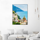 Amalfi coast (Positano) by Miemo Penttinen on GIANT ART - blue photo illustration