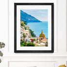 Amalfi coast (Positano) by Miemo Penttinen on GIANT ART - blue photo illustration