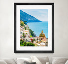 Amalfi coast (Positano) by Miemo Penttinen on GIANT ART - blue photo illustration