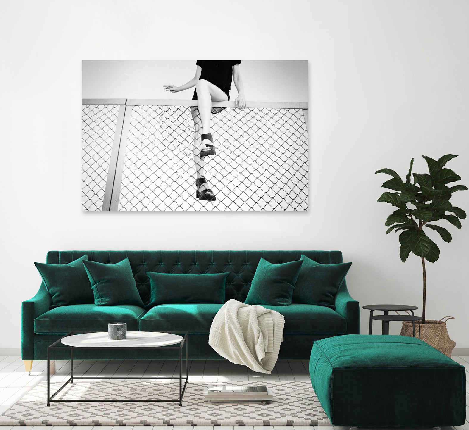 Hoping Fences by Linas Vaitonis on GIANT ART - gray photo illustration