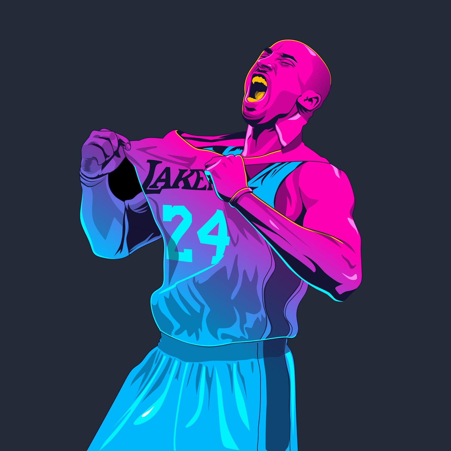 Kobe Bryant in pop art by Xen Zendra on GIANT ART