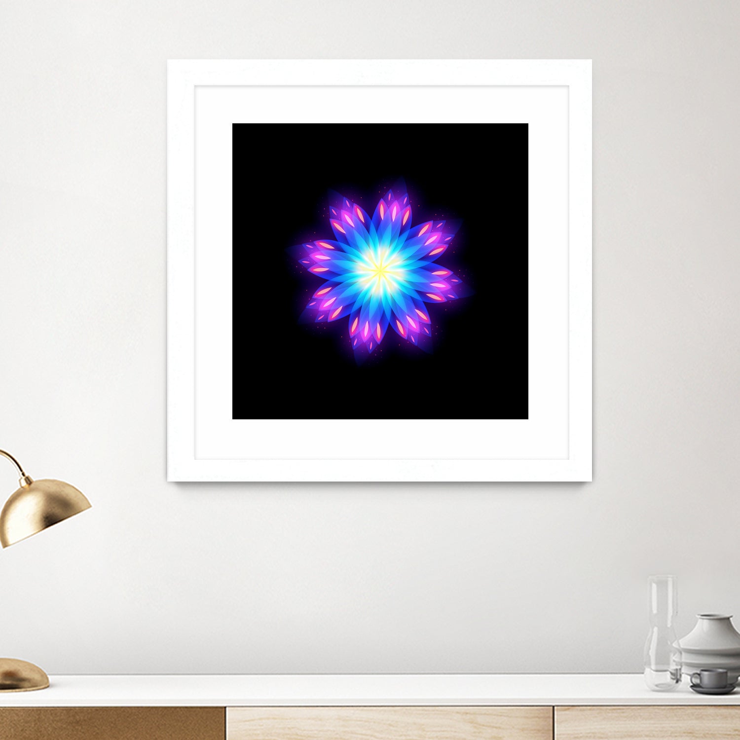 abstract flower2 by Ilya Shapko on GIANT ART - blue vector illustration