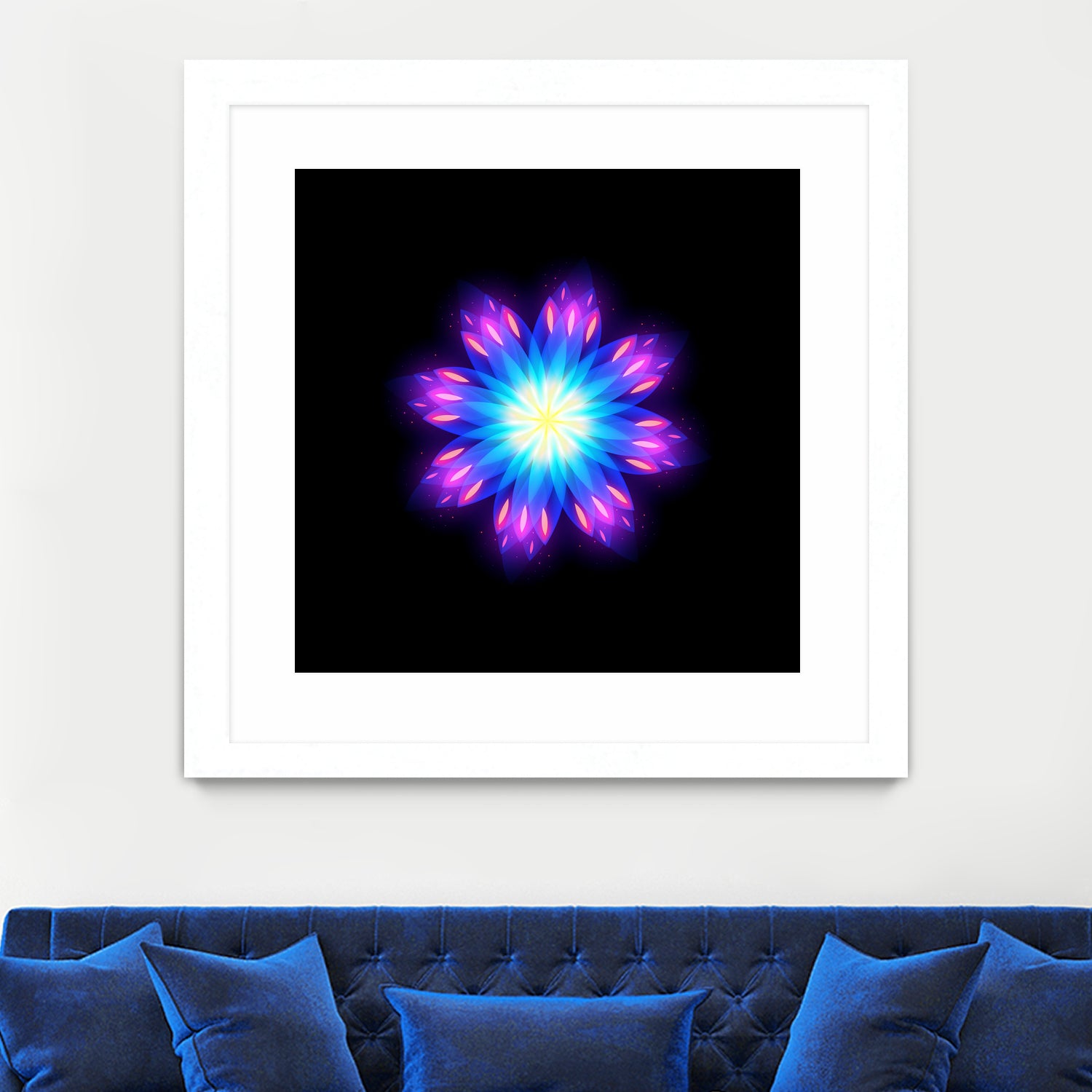 abstract flower2 by Ilya Shapko on GIANT ART - blue vector illustration