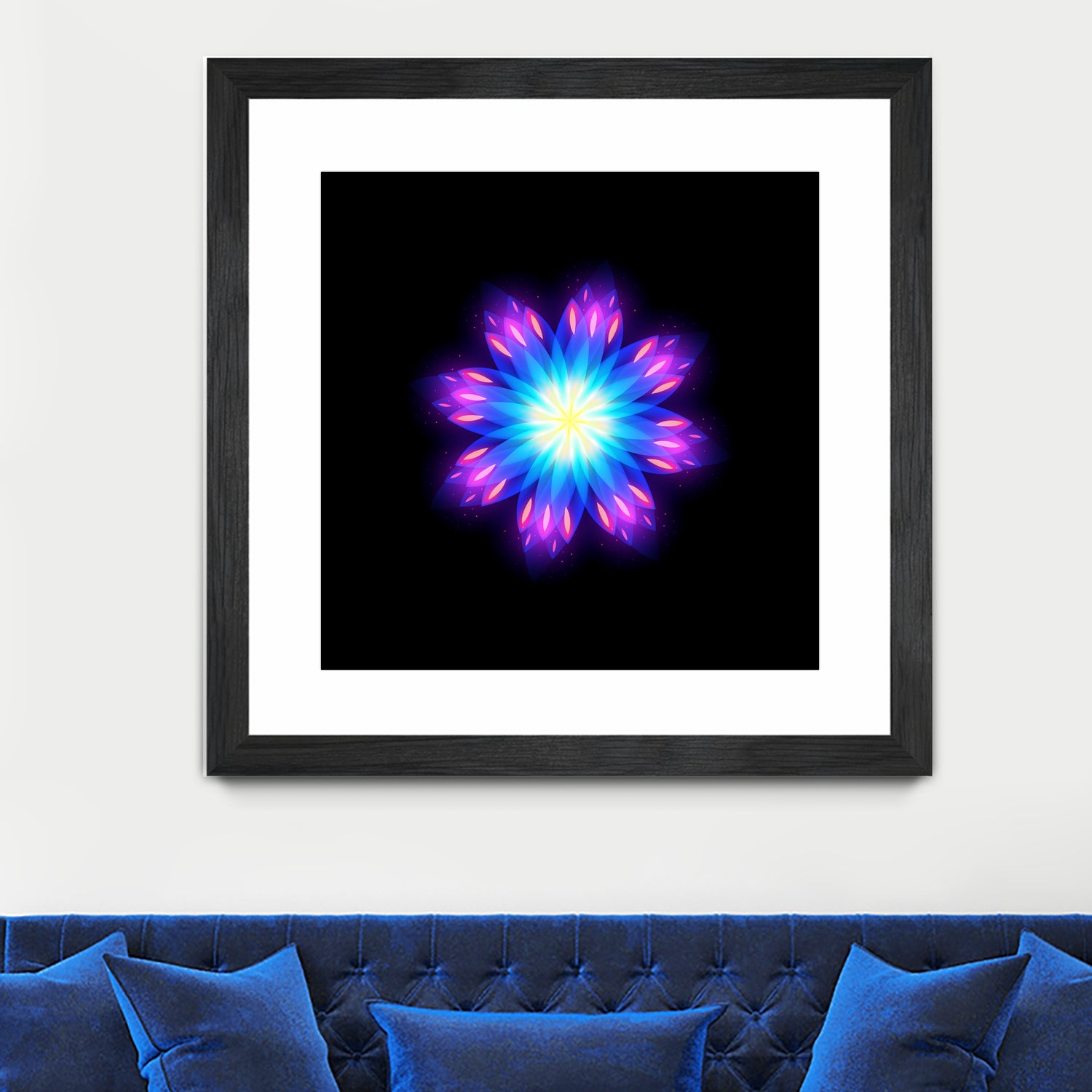 abstract flower2 by Ilya Shapko on GIANT ART - blue vector illustration